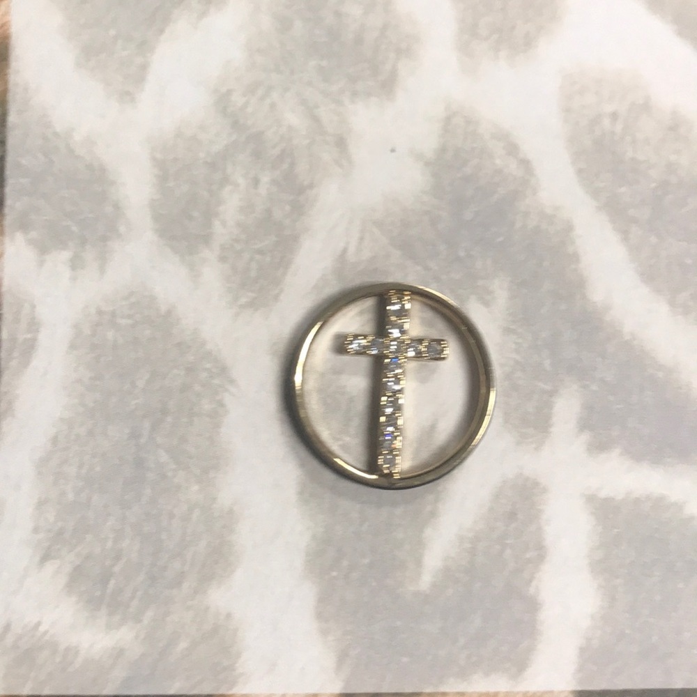 New medium crystal cross Origami Owl plate